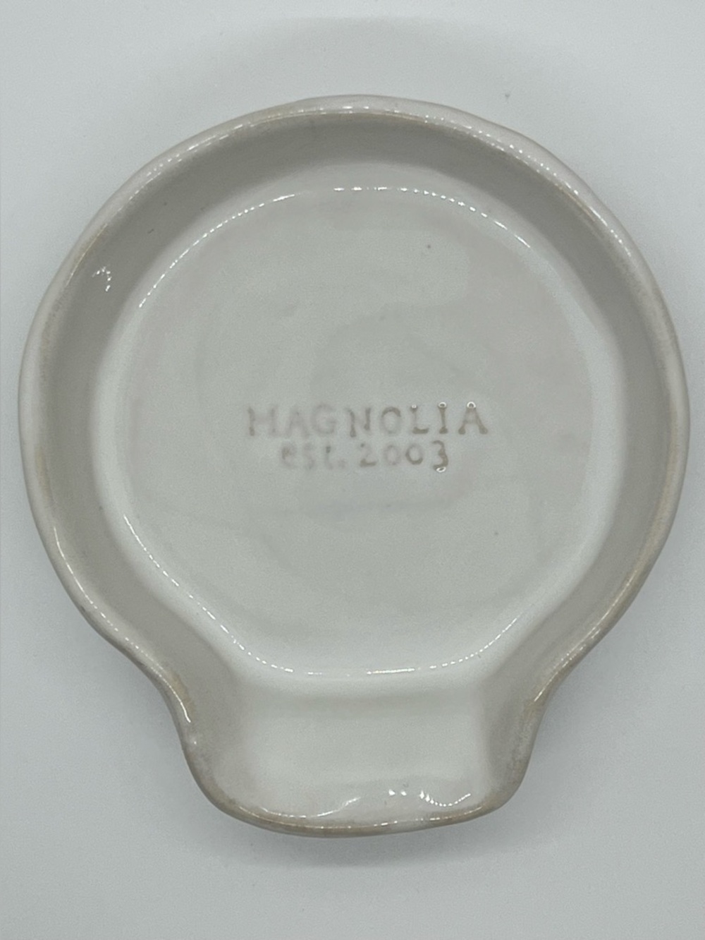 🥄 Magnolia Glazed Stoneware Spoon Rest